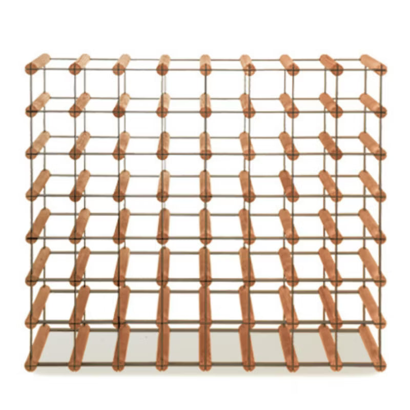 Vinreol 82,5x72,5 cm Brun Træ til 56 Flasker