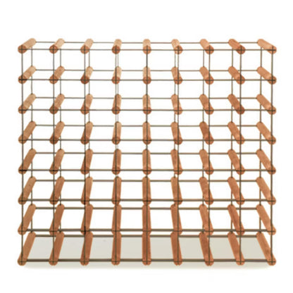 Vinreol 82,5x72,5 cm Brun Træ til 56 Flasker