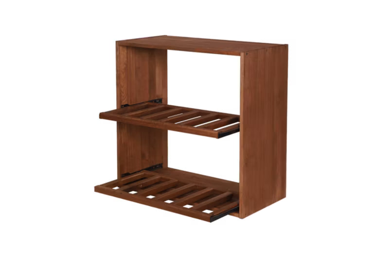 Vinreol 60x60 cm Brun Træ til 12 Flasker