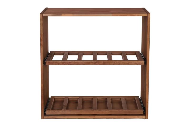Vinreol 60x60 cm Brun Træ til 12 Flasker