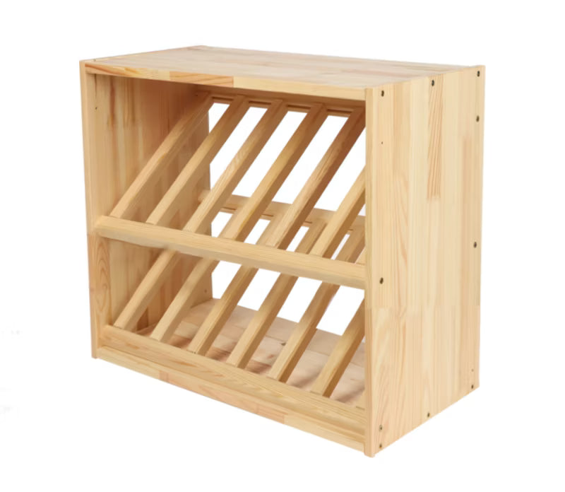 Vinreol 60x60 cm Natur Fyrretræ