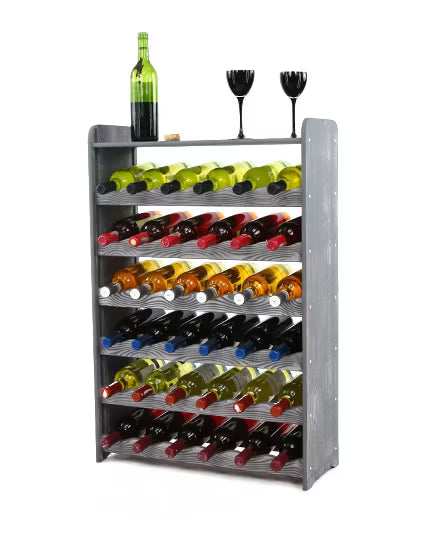 Vinreol 62,6x26,5x91,4 cm Mørkegrå til 36 Flasker