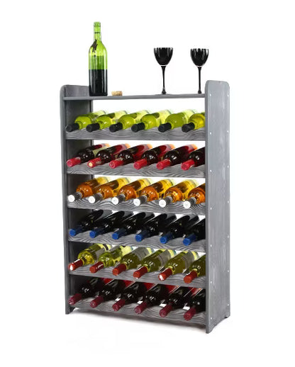 Vinreol 62,6x26,5x91,4 cm Mørkegrå til 36 Flasker