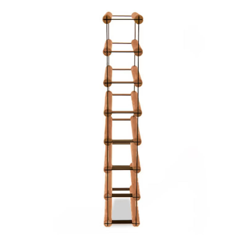 Vinreol 7 Flasker Sort Brun Træ
