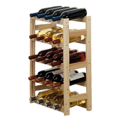 Vinreol 70x43x25 cm 20 Flasker Fyrretræ Natur