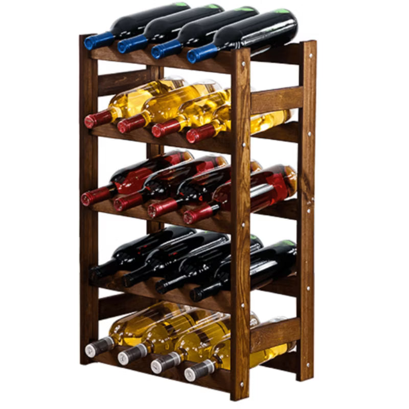 Vinreol 70x43x25 cm Brun Fyrretræ 20 Flasker