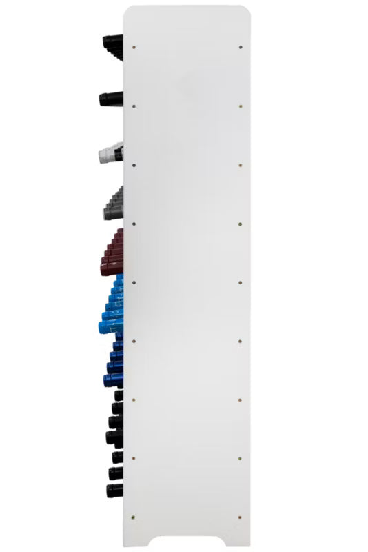 Vinreol 72x118 cm Egetræ MDF Hvid 63 Flasker