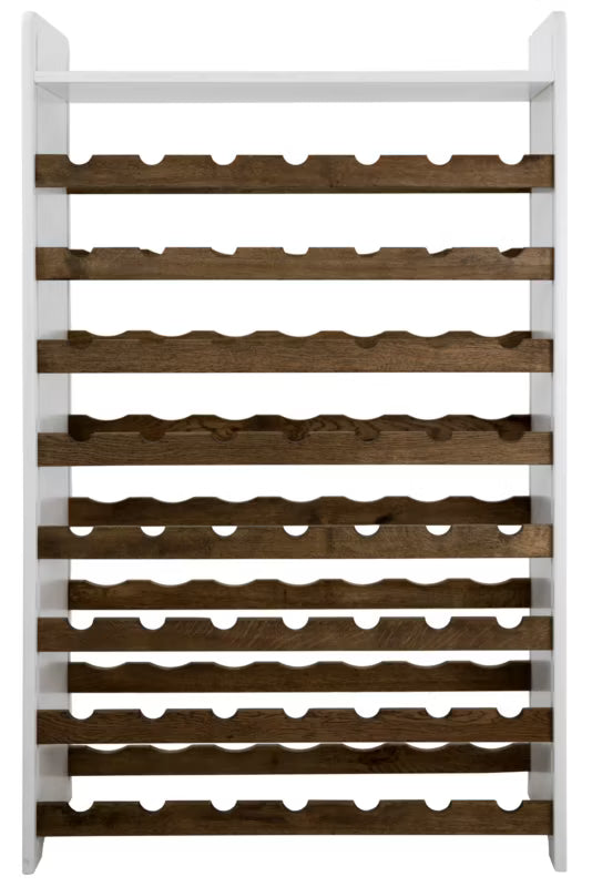 Vinreol 72x26,5x118 cm Til 56 Flasker Hvid Egetræ