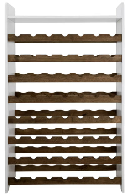 Vinreol 72x26,5x118 cm Til 56 Flasker Hvid Egetræ