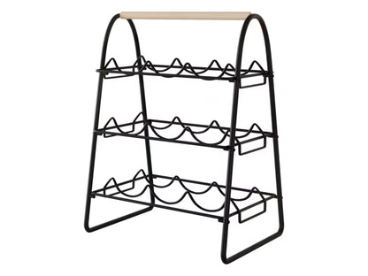 Vinreol Acyzal 33x29x46 cm Sort Trælook