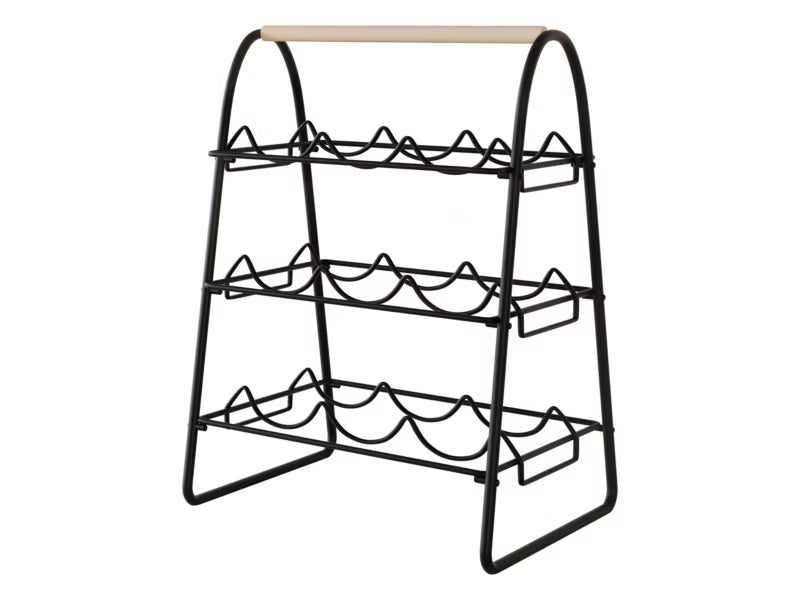 Vinreol Acyzal 33x29x46 cm Sort Trælook
