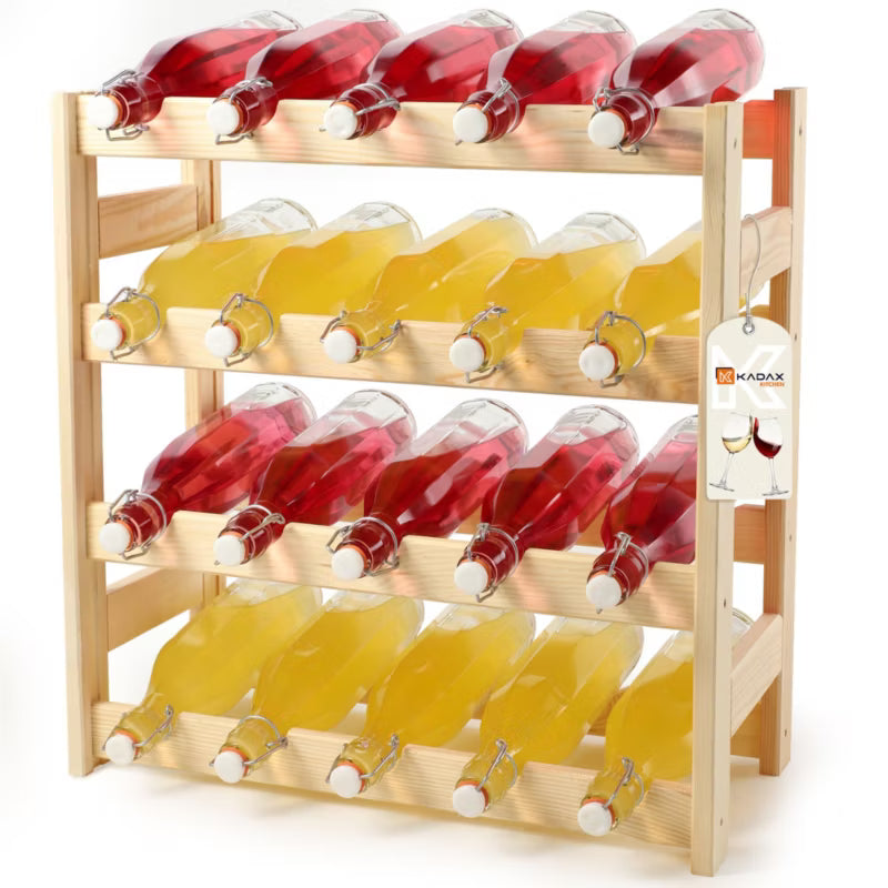 Vinreol Fyrretræ 20 Flasker Brun