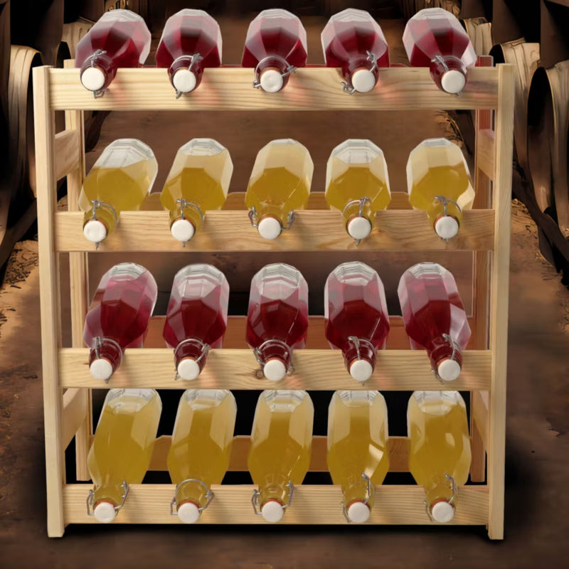 Vinreol Fyrretræ 20 Flasker Brun