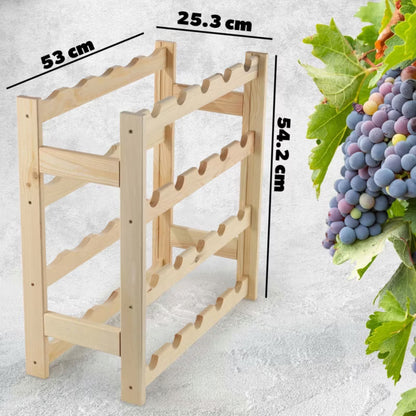 Vinreol Fyrretræ 20 Flasker Brun
