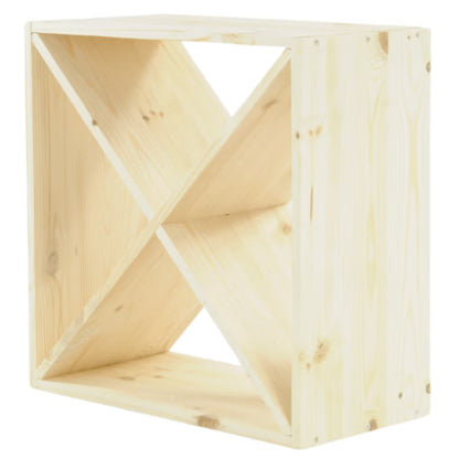 Vinreol Fyrretræ 50x50x25 cm 24 Flasker Natur
