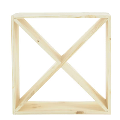 Vinreol Fyrretræ 50x50x25 cm 24 Flasker Natur
