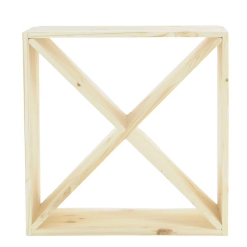 Vinreol Fyrretræ 50x50x25 cm 24 Flasker Natur