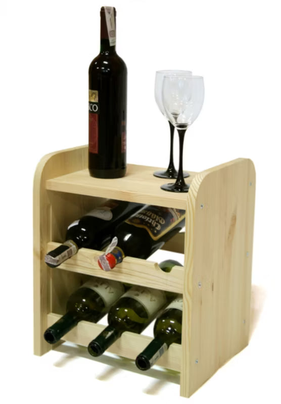 Vinreol Fyrretræ 6 Flasker Natur