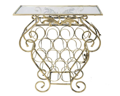 Vinreol Garth 60x22,5x66 cm Sort og Guld
