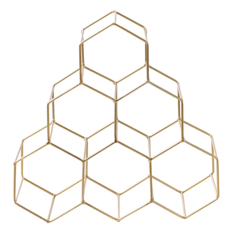 Vinreol Listowel 35x15x34 cm Guld Metal