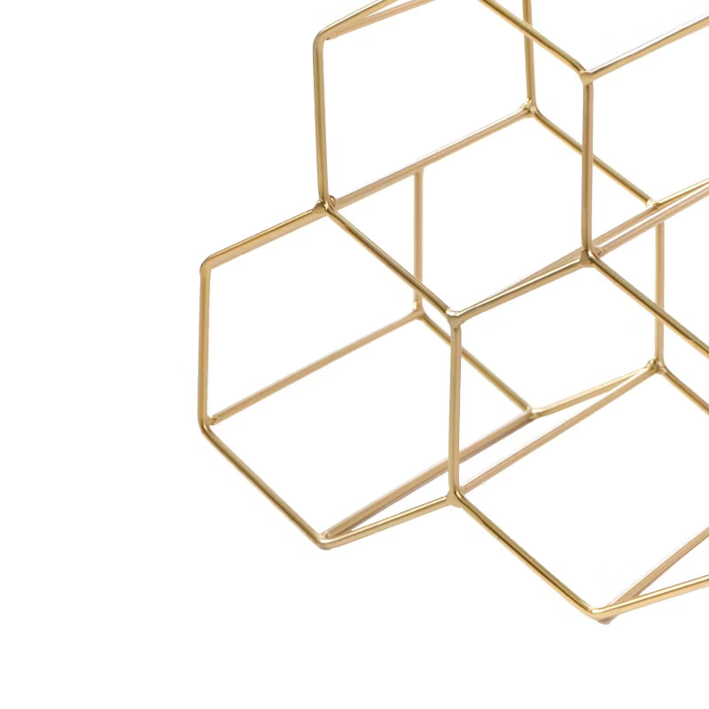 Vinreol Listowel 35x15x34 cm Guld Metal