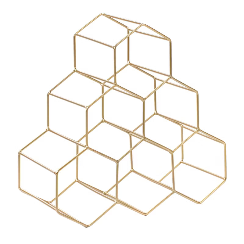 Vinreol Listowel 35x15x34 cm Guld Metal