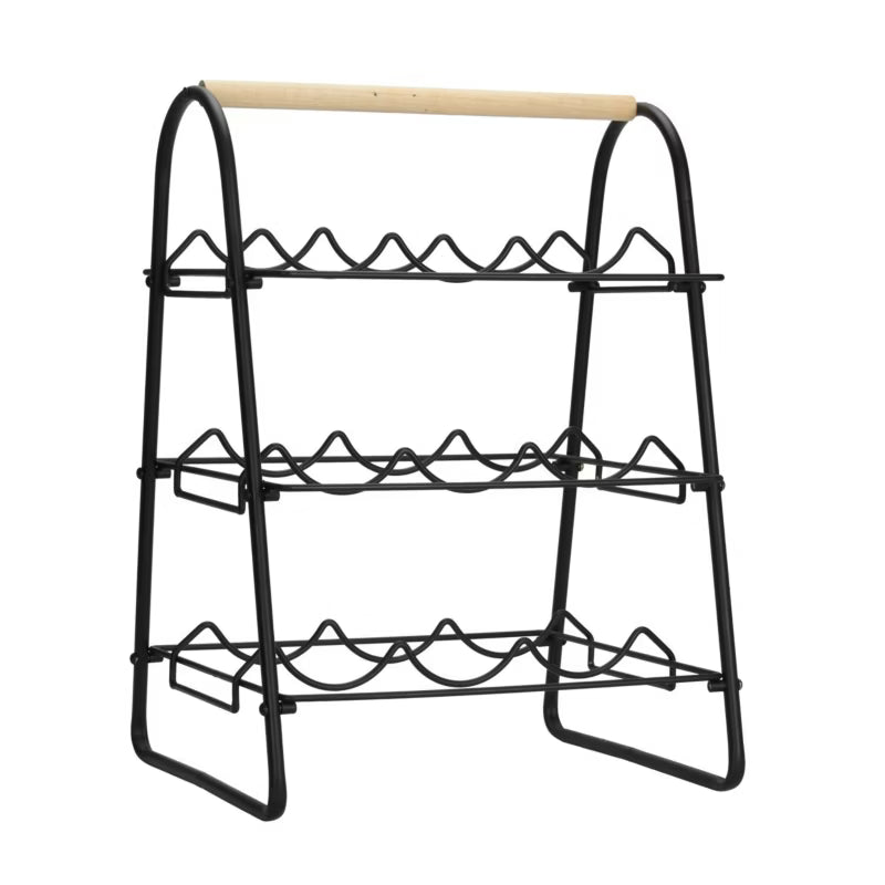 Vinreol Loft 46x33x29 cm Sort Metal