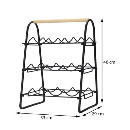Vinreol Loft 46x33x29 cm Sort Metal