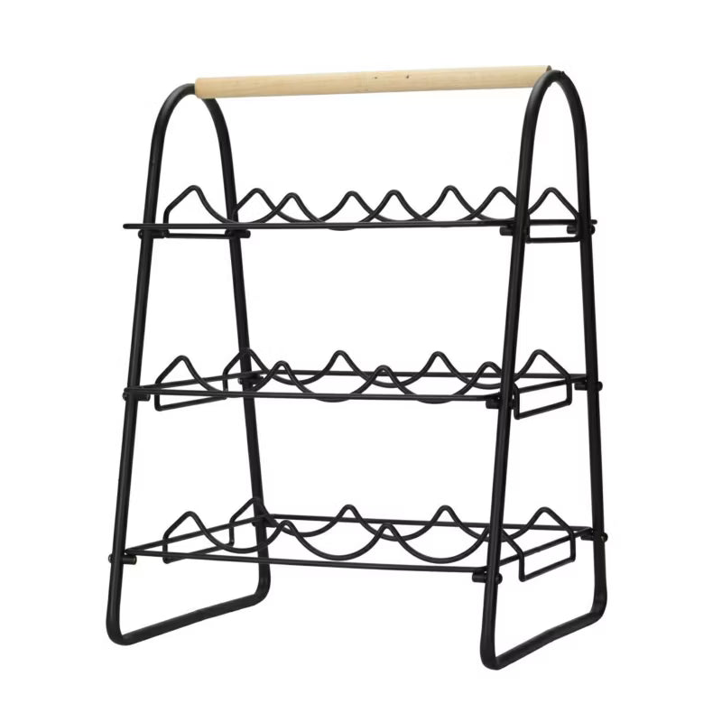 Vinreol Loft 46x33x29 cm Sort Metal