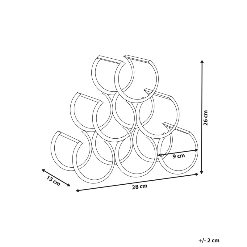 Vinreol Lurgan 28x13x26 cm Sort Metal