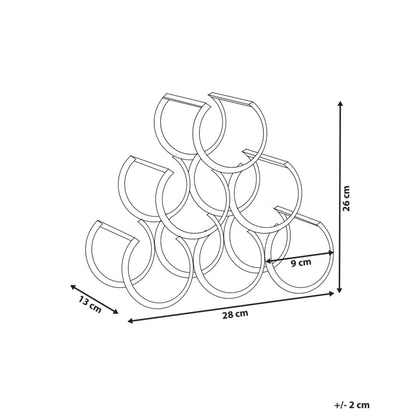 Vinreol Lurgan 28x13x26 cm Sort Metal