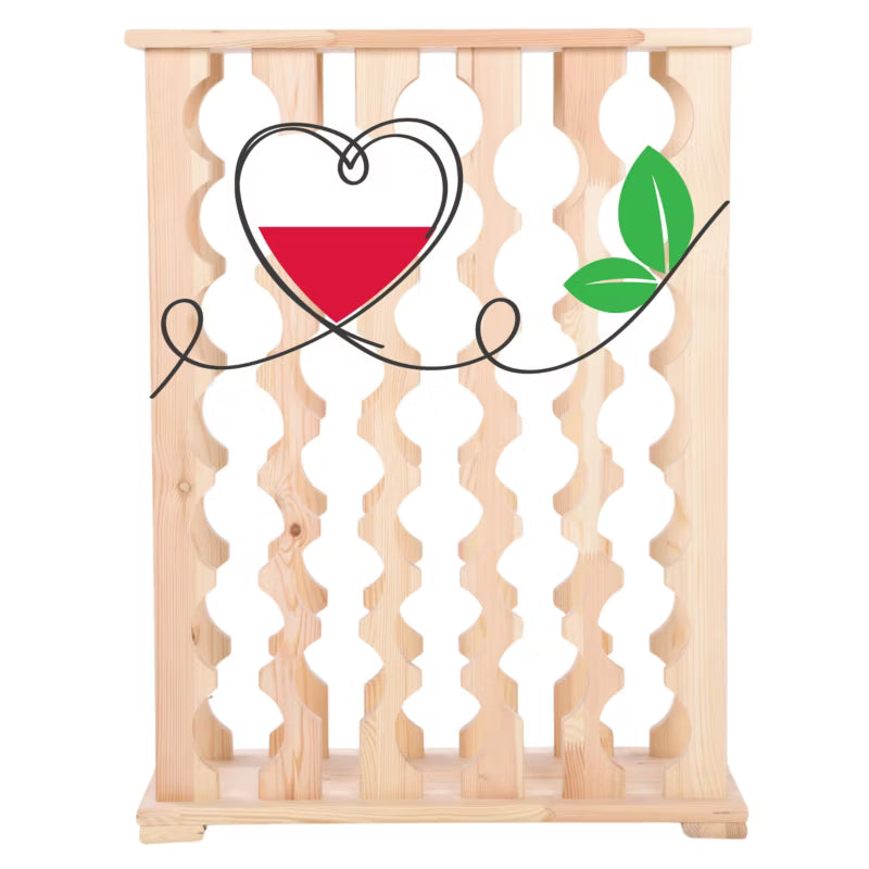 Vinreol med Hylde Fyrretræ 33 Flasker Beige