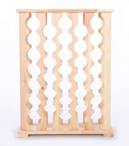 Vinreol med Hylde Fyrretræ 33 Flasker Beige