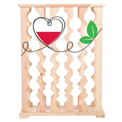 Vinreol med Hylde Fyrretræ 33 Flasker Beige