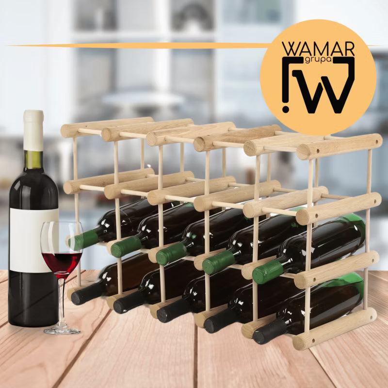 Vinreol Modulær til 18 Flasker Olieret Eg