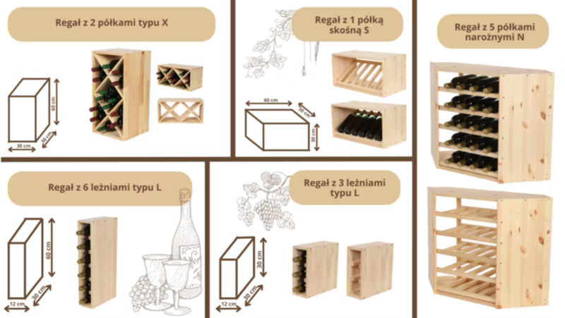 Vinreol Modulær 6 Flasker Brun Fyrretræ