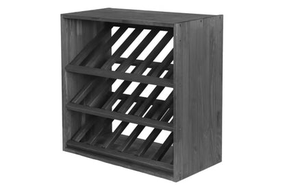 Vinreol Modulær 60x60 cm Grå Fyrretræ