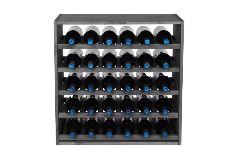 Vinreol Modulær 60x60 cm Grå til 30 Flasker
