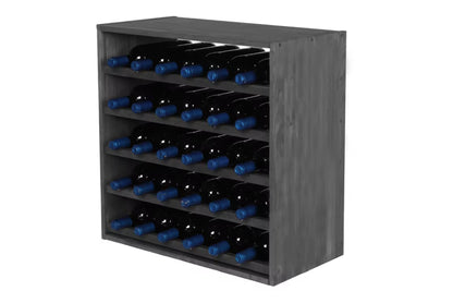 Vinreol Modulær 60x60 cm Grå til 30 Flasker