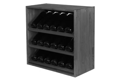 Vinreol Modulær 60x60 cm Grå Fyrretræ