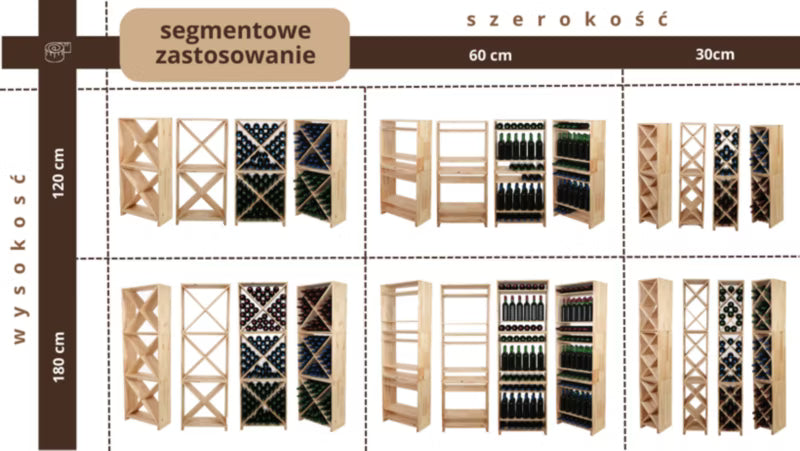 Vinreol Modulær 60x60x30 cm Brun Fyrretræ