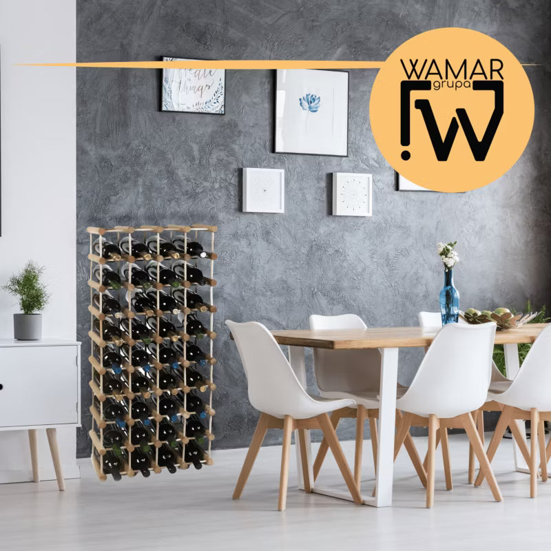 Vinreol Modulopbygget til 36 Flasker Olieret Eg