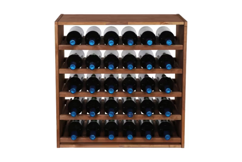 Vinreol Modulopbygget 60x60 cm Brun Fyrretræ