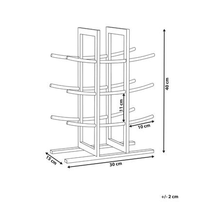 Vinreol Monaghan 30x15x40 cm Sort Metal
