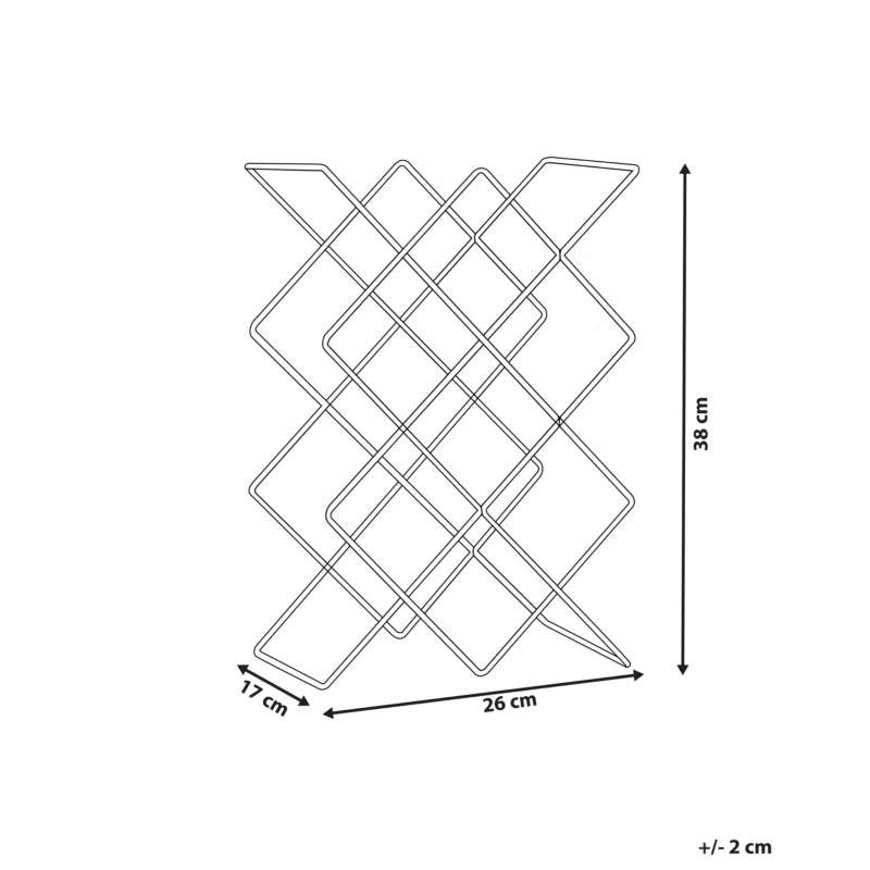 Vinreol Rathkeale 26x17x38 cm Sort Metal