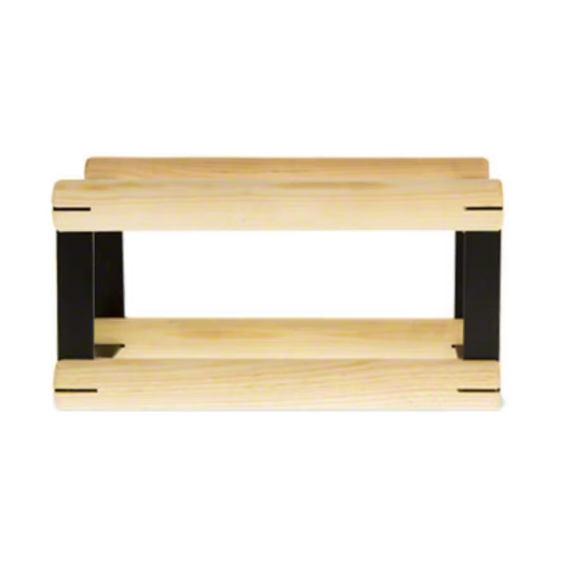 Vinreol RW-8 12,5x12,5 cm Sort Metal og Natur Træ