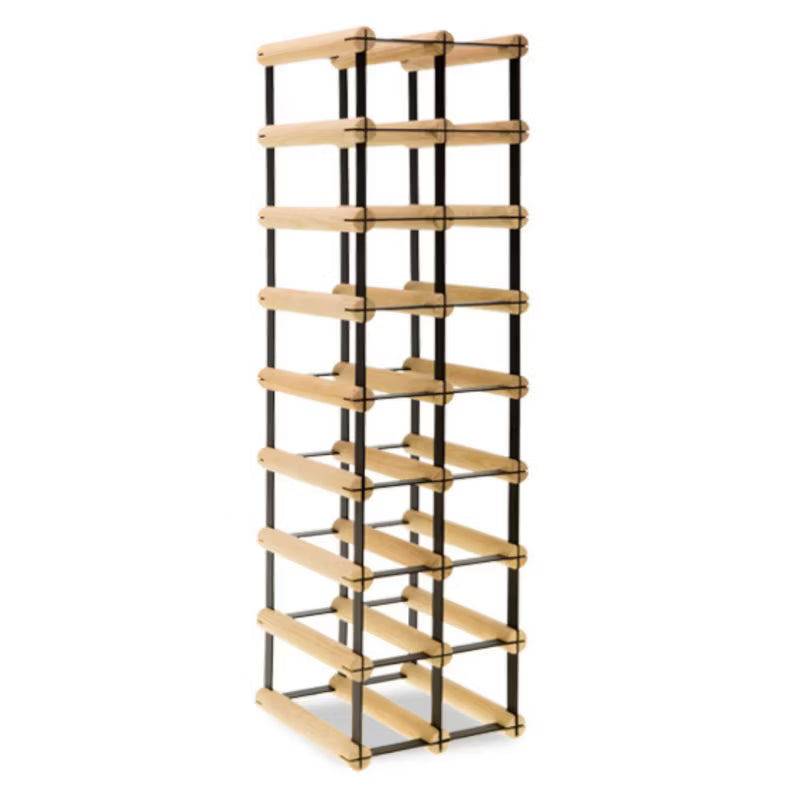 Vinreol RW-8 16 Flasker Fyrretræ Sort
