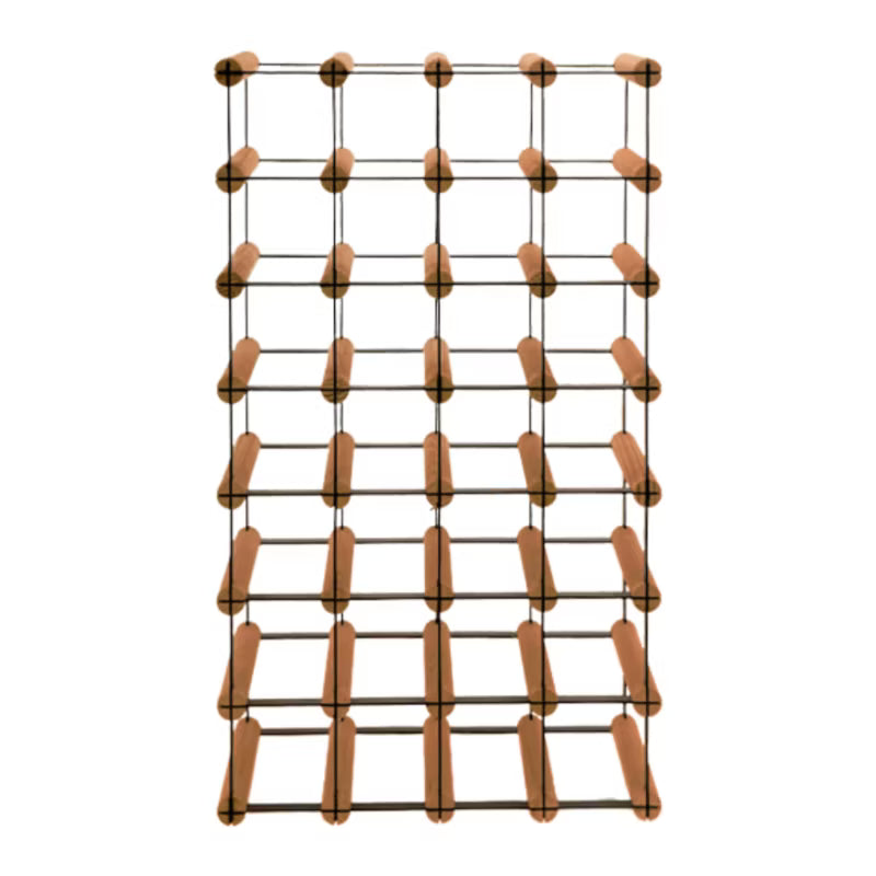 Vinreol RW-8 42,5x24,5x72,5 cm Brun Træ og Sort Stål