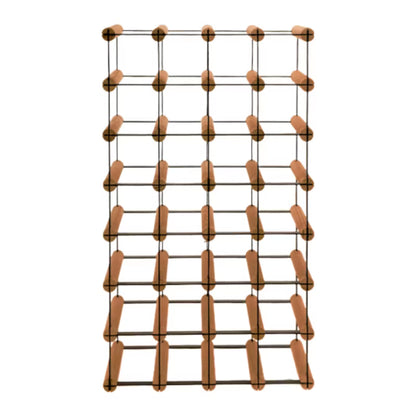 Vinreol RW-8 42,5x24,5x72,5 cm Brun Træ og Sort Stål