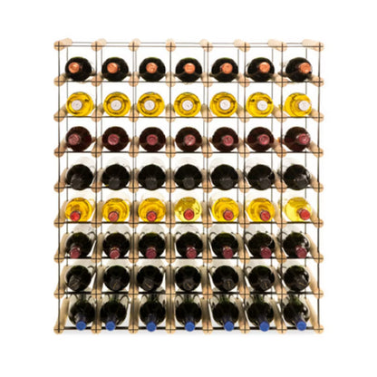 Vinreol RW-8 72,5x24,5x82,5 cm 56 Flasker Natur Sort